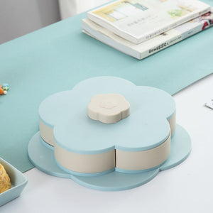 Petal-Shape Rotating Snack Box Candy Tray