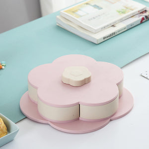 Petal-Shape Rotating Snack Box Candy Tray