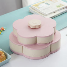 Load image into Gallery viewer, Petal-Shape Rotating Snack Box Candy Tray